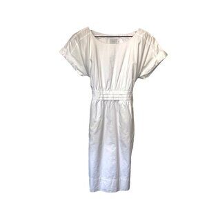 HD Paris White Belted Sash Dress Ladies Size 2 US, 6UK, 34EU Spring Summer